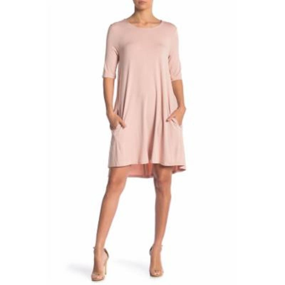Philosophy Pink Blush Elbow Sleeve Knit Swing Dress NWT XS